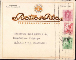 603290 | Dekorativer Brief Der Firma Balta & Riba, Barcelona An Die Firma Neyer & Co, Fotografie,  | Görlitz (O - 8900), - Storia Postale