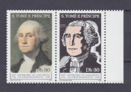 1982 Sao Tome And Principe 774-775Paar 250 Years Of George Washington 6,00 € - George Washington