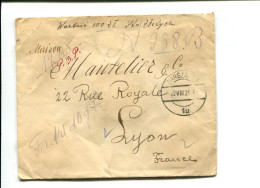 POLOGNE 1925 Lettre Sans Timbre En Valeur Déclarée(?) - Avec Cachets De Cire Au Dos - Lettres & Documents