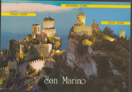 Cartolina Non Viaggiata Rupubblica Di San Marino Prima Torre Seconda Torre Terza Torre Le Tre Torri - Saint-Marin