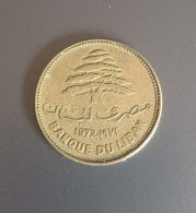 LIBAN LEBANON COIN 25 PIASTRES 1975 - Lebanon