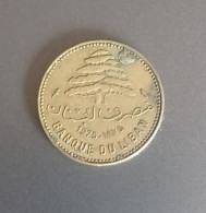 LIBAN LEBANON COIN 5 PIASTRES 1975 - Líbano