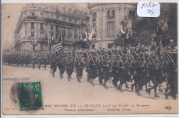 PARIS- RUE DU 14 JUILLET 1918- 4 EME ANNEE DE GUERRE- TROUPES AMERICAINES- ELD - Autres & Non Classés