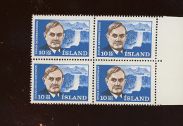 1965 ISLANDE ** Poste Benediktsson    Yv.  352 **  Cote € 4,75 X 4 - Neufs