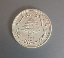 LIBAN LEBANON COIN 10 PIASTRES 1961 - Libano