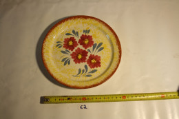 E2 Ancienne Assiette - VINTAGE - BOCK BFK BELGIUM - DECOR FLORAL 1 - Boch (BEL)