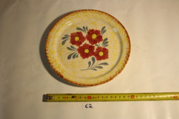 E2 Ancienne Assiette - VINTAGE - BOCK BFK BELGIUM - DECOR FLORAL 2 - Boch (BEL)