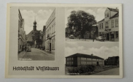 Wesselburen, Süderstr., Am Markt, Mittelschule, VW Käfer, 1960 - Brunsbüttel