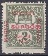 Hongrie Szeged 1919 N° 2 *  (J33) - Szeged