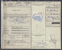 Vrachtbrief Met Stempel MARCHIENNE-ZONE - Documents & Fragments