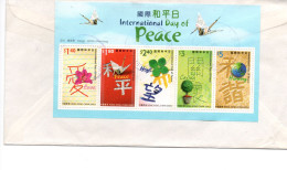 Chuna Hong Kong  2006 International Day Of Peace MS On Letter Free Shipping - Brieven En Documenten