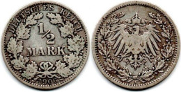 MA 29402 /  Allemagne - Deutschland - Germany 1/2 Mark 1906 A TB+ - 1/2 Mark