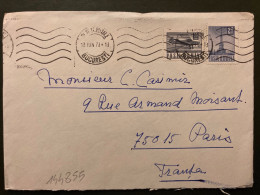 LETTRE Pour La FRANCE TP TELECOMMUNICATIONS 2L40 + AVION 35B OBL.MEC.13 IUN 73 BUCURESTI - Brieven En Documenten