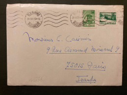 LETTRE Pour La FRANCE TP MONTAGNE 1L75 + TRAIN 1L OBL.MEC.28 OCT 73 BUCURESTI - Briefe U. Dokumente