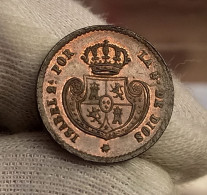 España Spain Isabel II - 1/2 Decima De Real 1853 Km 597 Ebc+/Sc- Xf+/aUnc - Other & Unclassified