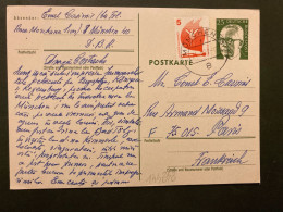 CP EP 25 + TP 5 OBL.21 8 72 MUNCHEN 43 - Cartes Postales - Oblitérées