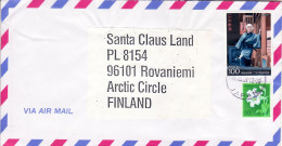 JAPAN 2001 AIRMAIL LETTER SENT TO ROVANIEMI - Brieven En Documenten