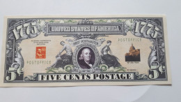 UNITED STATES OF AMERICA 5 CENTS POSTAGE 1775 - Ficción & Especímenes