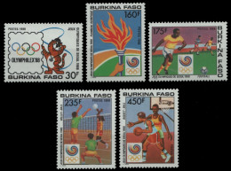 Burkina Faso 1988 - Mi-Nr. 1166-1170 ** - MNH - Olympia Seoul - Burkina Faso (1984-...)