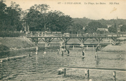 * ISLE ADAM - Plage Les Bains - Animée - 517 - Edit. ND PHOTO - 1911 - L'Isle Adam