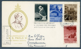°°° Francobolli N. 1802 - Vaticano Raccomandata - Pellegrinaggio In Terra Santa °°° - Briefe U. Dokumente