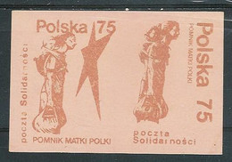 Poland SOLIDARITY (S122): Polish Mother's Memorial (1+2 Pink) - Vignettes Solidarnosc