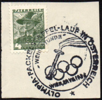 AUSTRIA WIEN 1936 - OLYMPIC TORCH RELAY IN AUSTRIA - FRAGMENT Cm 5x5 - M - Ete 1936: Berlin