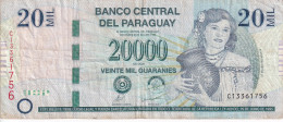 BILLETE DE PARAGUAY DE 20000 GUARANIES DEL AÑO 2009 (BANK NOTE) - Paraguay