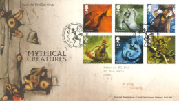 GREAT BRITAIN  - 2009, FIRST DAY COVER OF MYTHICAL CREATURES STAMPS. - Brieven En Documenten
