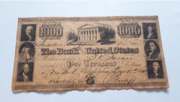 1000 DOLLARS SEVENTEEN MONTHS AFTER DATE ! SOUVENIR BANKNOTE 15TH DEC 1840 SUR PAPIER PARCHEMIN VIEILLI AU FOUR.. - Fiktive & Specimen