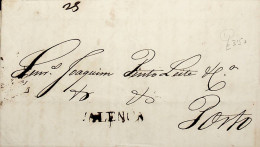 1835 Portugal Carta Pré-filatélica VLN 2 «VALENCA» Sépia - ...-1853 Voorfilatelie
