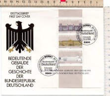 BRD 1986 MiNr. 1287/ 1289 (Block 20) Bedt. Gebäude Der Dt. Geschichte  Fdc   Format/size ! - 1981-1990