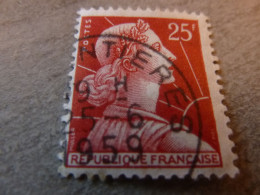 Marianne De Muller - 25f. - Yt 1011C - Rouge Vif - Oblitéré - Année 1955 - - 1955-1961 Marianne (Muller)