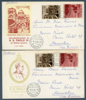 °°° Francobolli N. 1814 - Vaticano 2 Buste - Pellegrinaggio In Terra Santa °°° - Cartas & Documentos