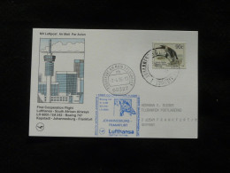 Lettre Premier Vol First Flight Cover Cape Town South Africa -> Frankfurt Boeing 747 Lufthansa 1996 - Lettres & Documents