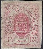 Luxembourg - Luxemburg - Timbre - 1859     Armoire   12,5 C.   °   Michel  7       VC. 200,- - 1859-1880 Stemmi