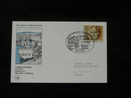 Lettre Premier Vol First Flight Cover Munchen Goteborg Boeing 737 Lufthansa 1996 - Primi Voli