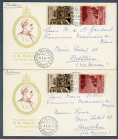°°° Francobolli N. 1815 - Vaticano 2 Buste - Pellegrinaggio In Terra Santa °°° - Brieven En Documenten