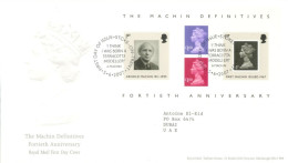 GREAT BRITAIN  - 2007, FIRST DAY COVER OF THE MACHIN DEFINITIVES FORTIETH ANNIVERSARY STAMPS SHEET. - Cartas & Documentos