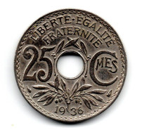 MA 30953 //  France  //  25 Centimes 1936   //  état  TTB - 25 Centimes
