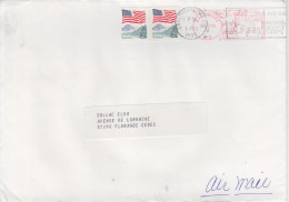 Lettre Obl. EMA Baltimore Et Calverton Le 3 Dec 1990 Sur 1811 X 2 Pour La France - Lettres & Documents