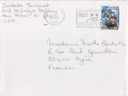 Lettre Obl. Detroit (flamme Panda) Le 23 Mar 1996 Sur 2441 Pour La France - Cartas & Documentos