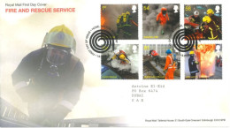 GREAT BRITAIN  - 2009, FIRST DAY COVER OF FIRE AND RESCUE SERVICE  STAMPS. - Cartas & Documentos