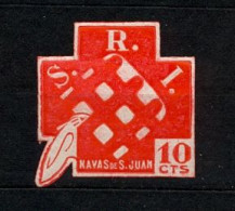 EMISIONES LOCALES , JAÉN - NAVAS DE SAN JUAN  , FES. 1 * , SOCORRO ROJO INTERNACIONAL - Spanish Civil War Labels