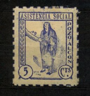 EMISIONES LOCALES , JAÉN - POZO ALCÓN , FES. 1 * ASISTENCIA SOCIAL - Spanish Civil War Labels