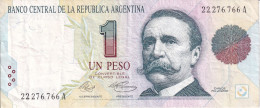 BILLETE DE ARGENTINA DE 1 PESO CONVERTIBLE - CARLOS PELLEGRINI (BANKNOTE) - Argentine