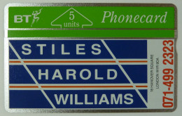 UK - Great Britain - Landis & Gyr - BTP029 - Stiles Harold Williams - London - 130K - Mint - BT Promotionnelles
