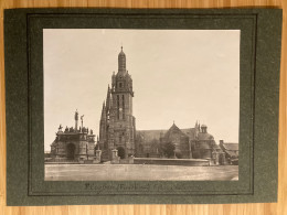 Pleyben - Photo Ancienne - Vue Sur L’église Et Le Calvaire - Format Photo 17,5x22 Cm - Pleyben