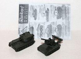 ROSKOPF HO 1971 OBUSIER AUTOMOTEUR USA M 109G + M 110 MILITAIRE CHAR TANK COMBAT, MODELE REDUIT (1712.52) - Carri Armati