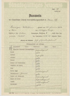1 Ausweis Der Staatlichen Lehrer/-innen Bildungsanstalt 29.3.1941 - Diplômes & Bulletins Scolaires